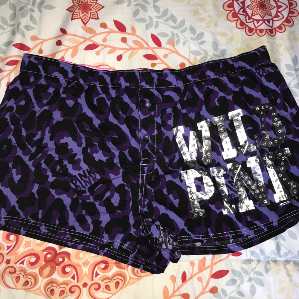 PINK Leopard Print PJ Shorts